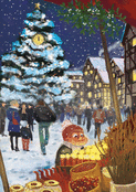Magie de No&euml;l dans un village enneig&eacute;